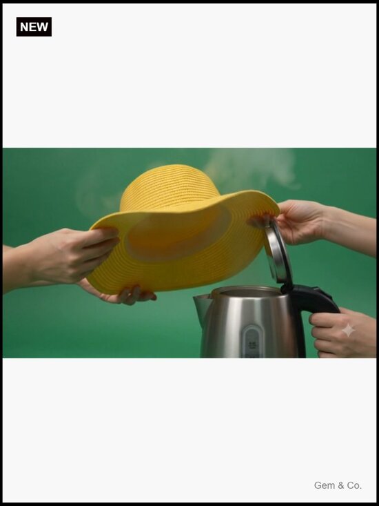 Wide Brim Floppy Sun Hat UPF 50 Adjustable Straw main image 5